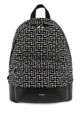 Balmain Jaquard Monogram Backpack - Balmain - Modalova