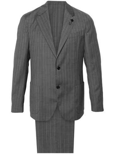 Pinstriped Single-breasted Wool Suit - Lardini - Modalova