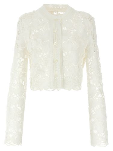 Macramé Tulle Cardigan - Ermanno Scervino - Modalova