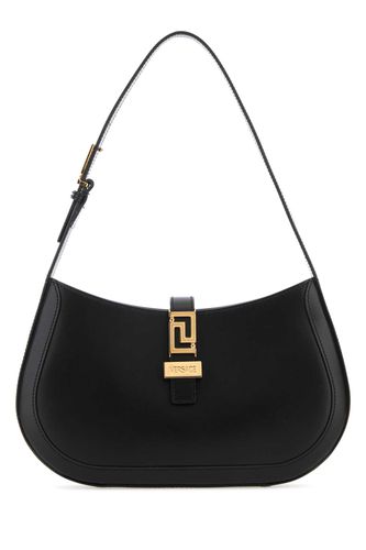 Black Leather Greca Goddess Shoulder Bag - Versace - Modalova