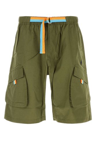 Army Green Cotton Bermuda Shorts - Marcelo Burlon - Modalova