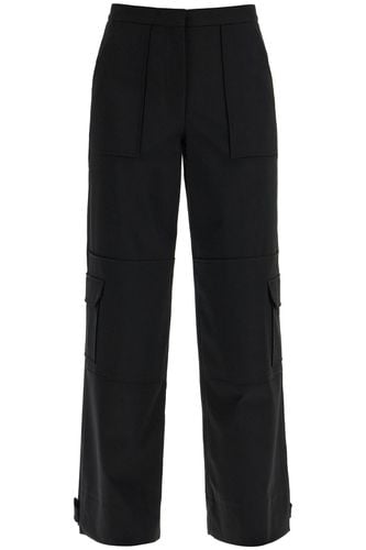 Ganni Twill Cargo Pants In Italian - Ganni - Modalova