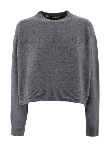 Logo-embroidered Cropped Jumper - Philosophy di Lorenzo Serafini - Modalova