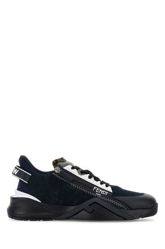 Multicolor Leather And Fabric Flow Sneakers - Fendi - Modalova