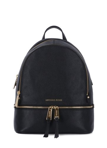 Rhea Backpack In Black Tumbled Leather - MICHAEL Michael Kors - Modalova