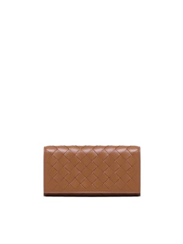 Large Intrecciato Wallet With Flap - Bottega Veneta - Modalova