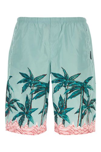 Printed Polyester Swimming Shorts - Palm Angels - Modalova