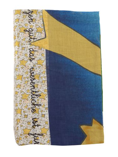 Blue Scarf With Pattern - Faliero Sarti - Modalova