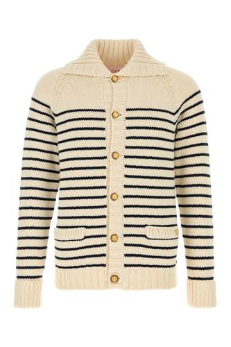 Striped Knit Cardigan - Valentino Garavani - Modalova