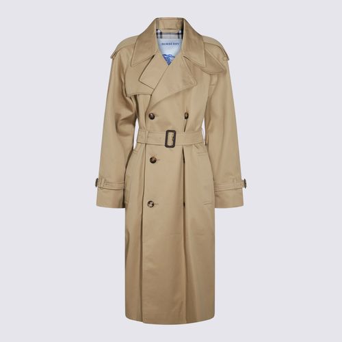 Burberry Beige Cotton Trench Coat - Burberry - Modalova