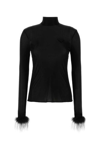 Prada Black Jersey Top - Prada - Modalova