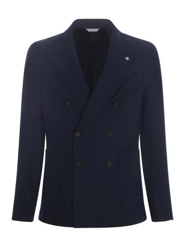 Double-breasted Wool Jacket - Manuel Ritz - Modalova