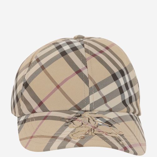 Baseball Cap With Check Pattern - Burberry - Modalova