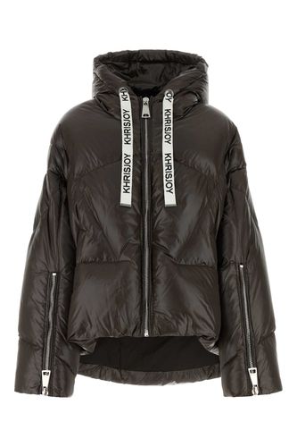 Dark Brown Nylon Down Jacket - Khrisjoy - Modalova