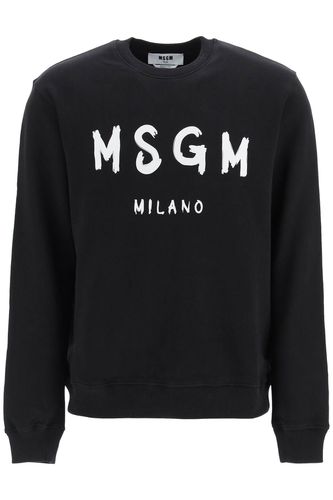 MSGM Brushed Logo Sweatshirt - MSGM - Modalova