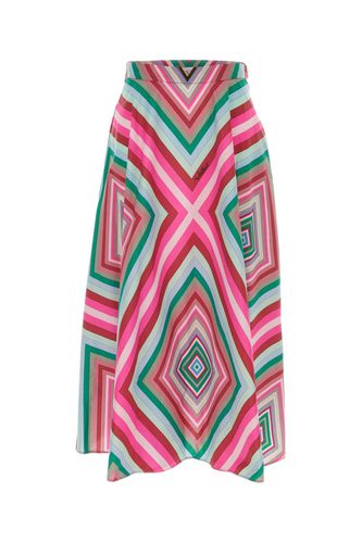 Geometric Printed A-line Midi Skirt - Valentino Garavani - Modalova