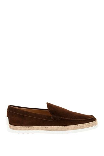 Suede Slip-on With Rafia Insert - Tod's - Modalova