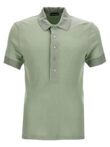 Tom Ford Ribbed Viscose Polo Shirt - Tom Ford - Modalova