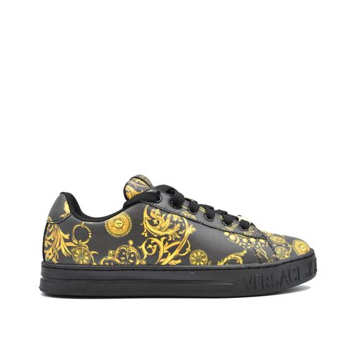 Jeans Couture Printed Leather Sneakers - Versace Jeans Couture - Modalova