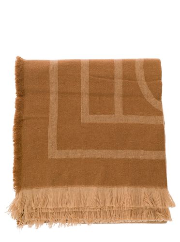 Scarf With Monogram Print In Wool And Cashmere Woman - Totême - Modalova