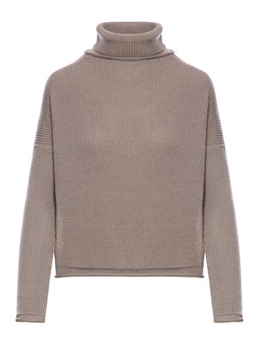 Two-tone Ribbed Wool And Linen Turtleneck - Transit - Modalova