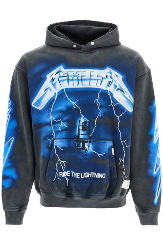 Vintage Gray Cotton Hoodie Metallica Ride The Lightning - REPRESENT - Modalova