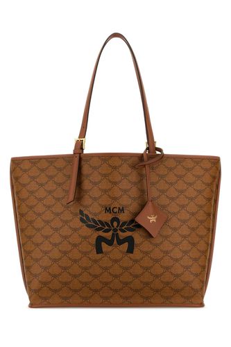 Printed Canvas Himmel Shopping Bag - MCM - Modalova