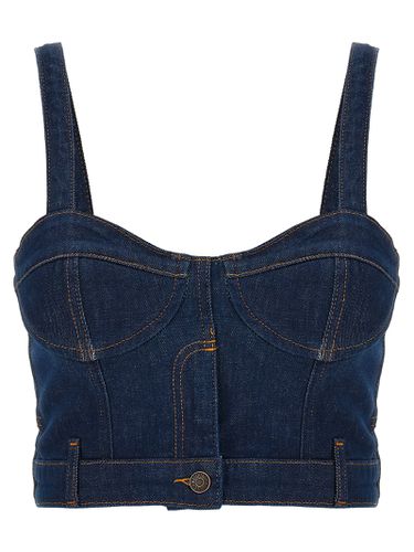 M05CH1N0 Jeans Denim Corset Top - M05CH1N0 Jeans - Modalova