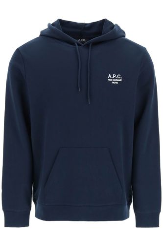 A. P.C. Blue Marvin Hoodie In Fleece Cotton With Contrasting Logo To The Chest Man - A.P.C. - Modalova