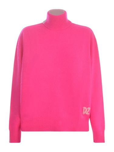 Turtleneck Sweater two-tone In Wool And Cashmere - Dsquared2 - Modalova