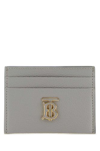 Grey Leather Tb Card Holder - Burberry - Modalova