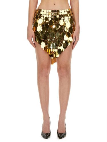 Gold Sparkle Assembly Assymetric Skirt - Paco Rabanne - Modalova