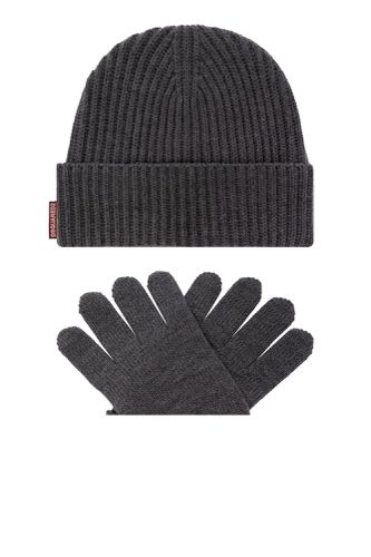 Logo Patch Beanie & Gloves - Dsquared2 - Modalova