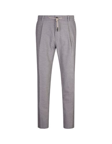 Cashmere Blend Tapered Trousers With Drawstring - Hugo Boss - Modalova