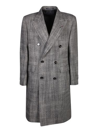 Flap-pocketed Double-breasted Coat - Tagliatore - Modalova