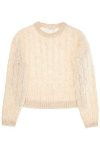 Knitted Wool And Mohair Cable-k - Brunello Cucinelli - Modalova