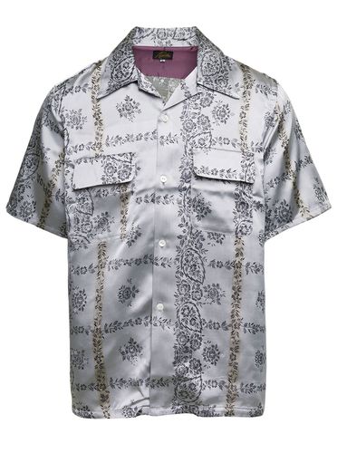Silver Bowling Shirt With All-over Floreal Print In Cupro Man - Needles - Modalova