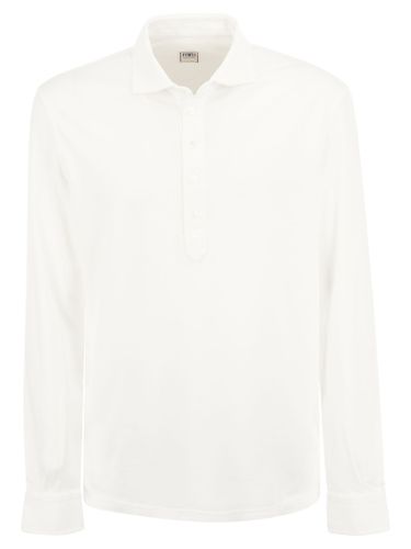Five - Long-sleeved Cotton Polo Shirt - Fedeli - Modalova