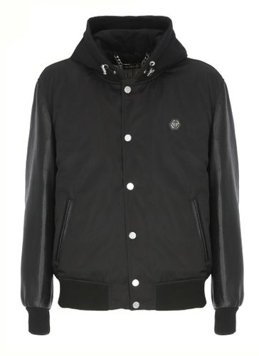 Bomber Jacket With Logo - Philipp Plein - Modalova
