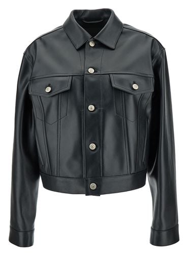 Cropped Jacket With Silver-tone Branded Buttons In Super Smooth Leather Woman - Balenciaga - Modalova