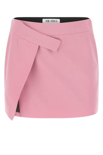 Pink Stretch Wool Cloe Mini Skirt - The Attico - Modalova