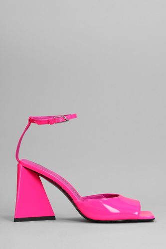 Neon Fuchsia Leather Piper Sandals - The Attico - Modalova