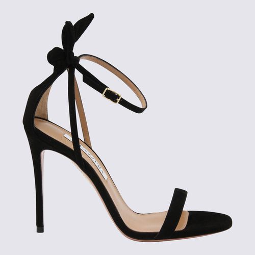 Suede Bow Tie Sandals - Aquazzura - Modalova