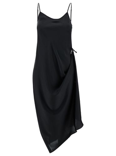 Midi Slip Dress With Drawstring In Light-weight Fabric Woman - Low Classic - Modalova