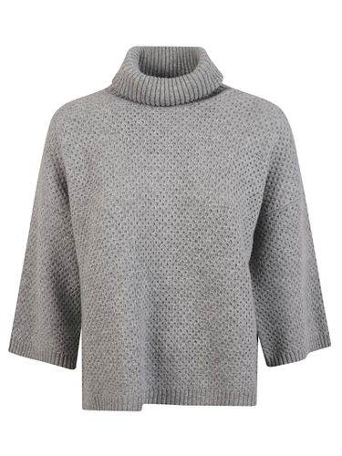 Wide-sleeved Turtleneck Knit Pullover - Fabiana Filippi - Modalova