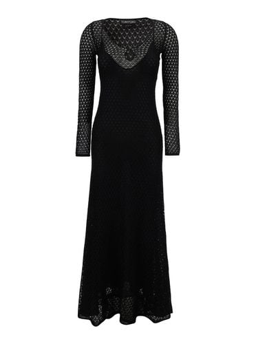 Crochet Weave Long Dress In Viscose Woman - Tom Ford - Modalova
