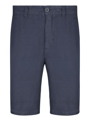 Lino Blue Linen Bermuda Shorts - 120% Lino - Modalova