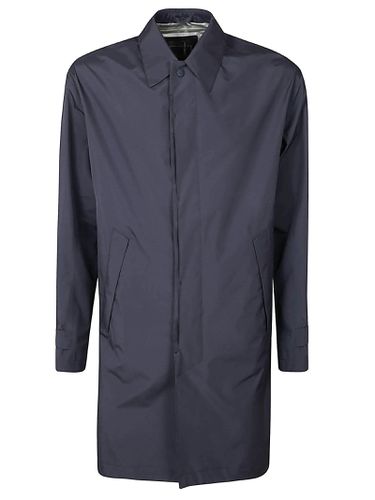 Herno Navy Blue Gore-tex Mackintosh - Herno - Modalova