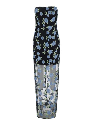 Long Dress With All-over Floral Motif And Semi Sheer Lower Part In Tech Fabric - Rotate by Birger Christensen - Modalova