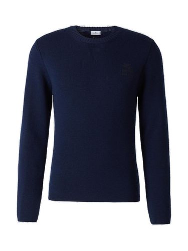 Etro Logo Detailed Crewneck Jumper - Etro - Modalova